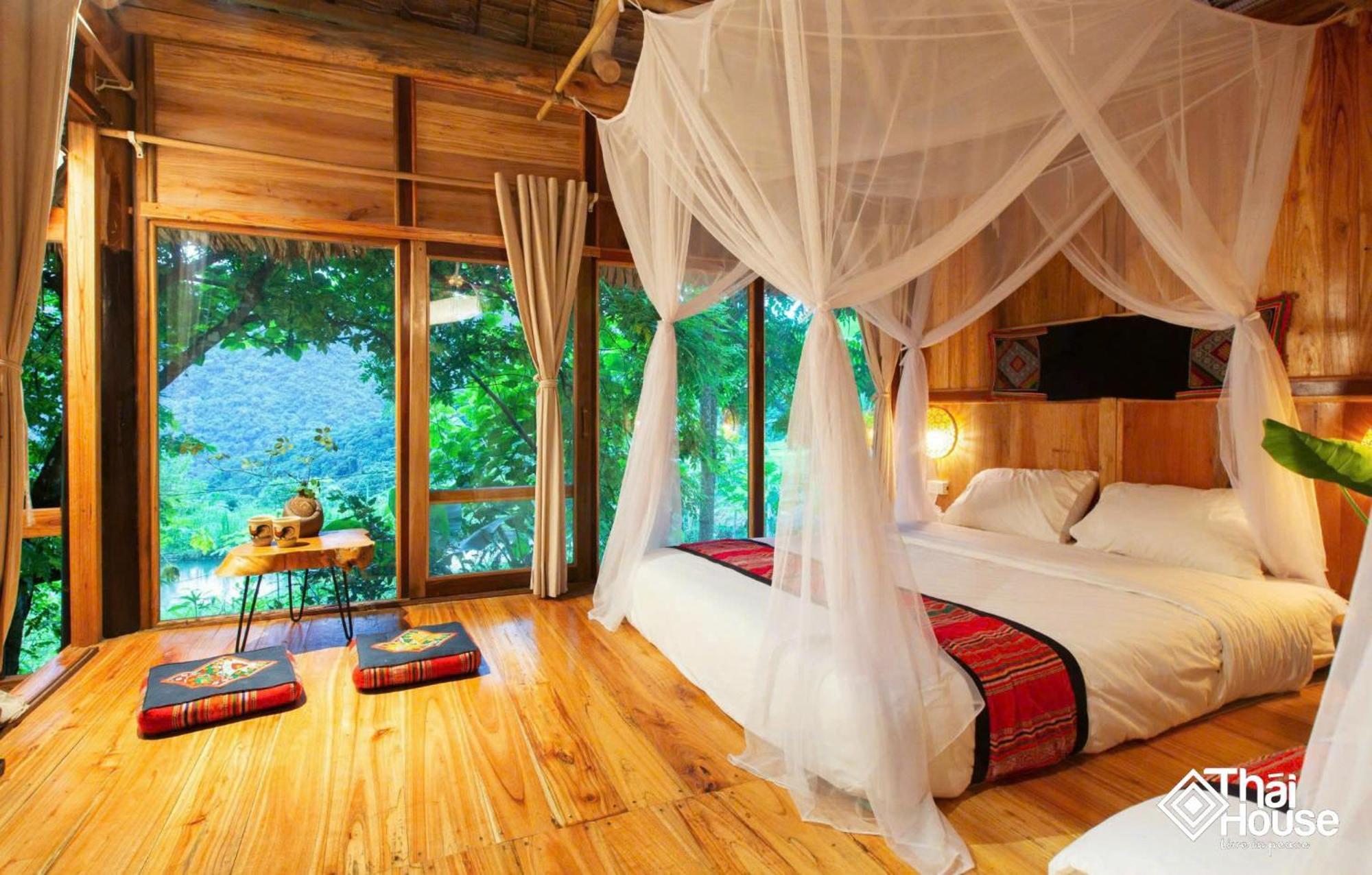 Thai House Pu Luong - Century Old Stilt House With Terrace Views Huong Ba Thuoc Exterior photo